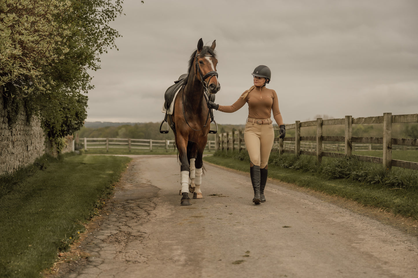 Sophia Show Breeches- Suede Knee Patch